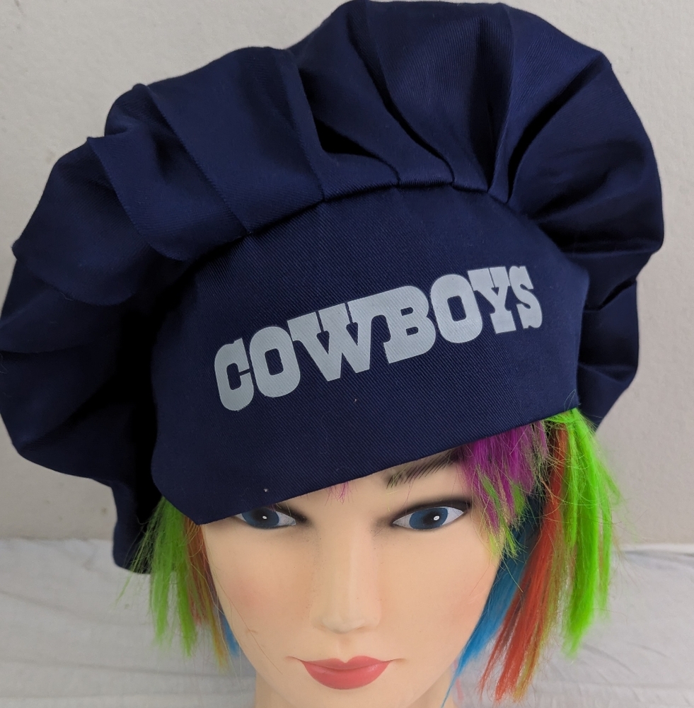 Dallas Cowboys Chef's Hat Or Grille Masters Hat.  Velcro Closure One Size